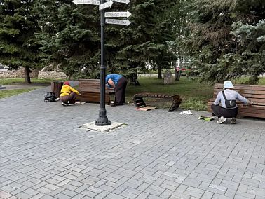 В Копейске обновляют площадь Трудовой Славы