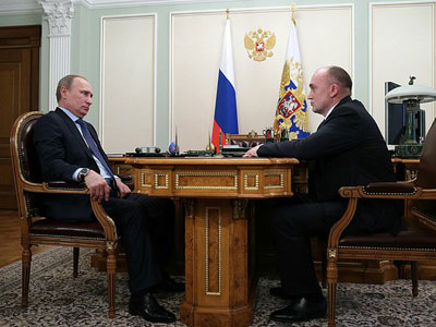 Дубровский доложил Путину об экономической ситуации в регионе Дубровский доложил Путину об экономической ситуации в регионе
